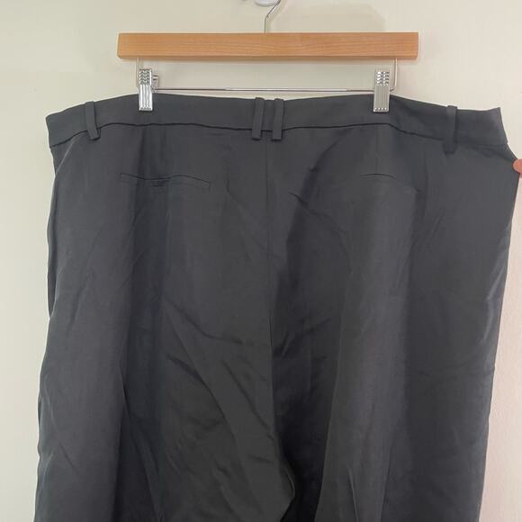 J. Crew Factory Wide Leg pleated twill trouser pant 20T 100% Tencel Black NWT - Picture 6 of 10